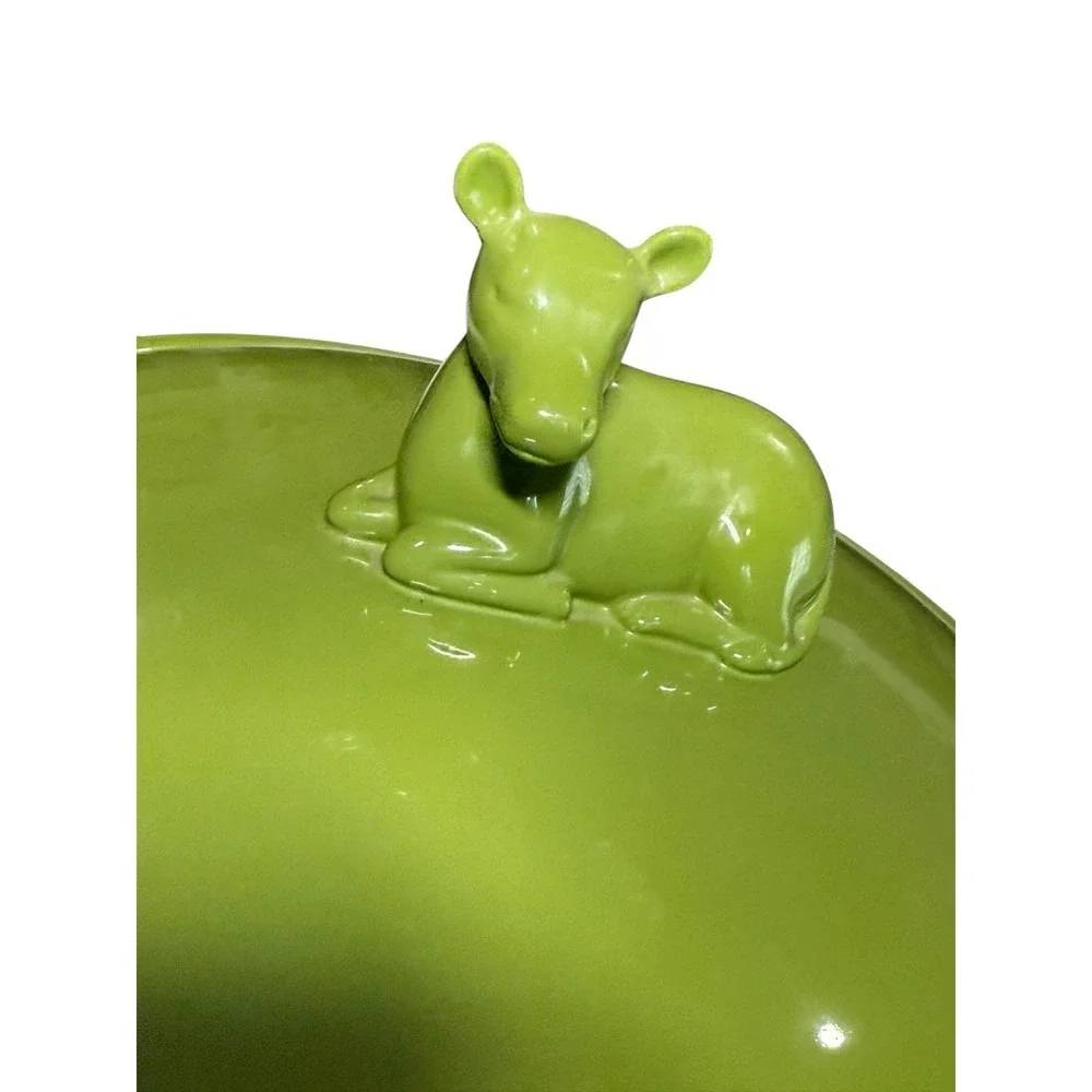 Martha Stewart Green Cow Casserole Dish Lid‎ Ceramic 9